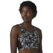 prAna Christie Size Small (S) Scoop Neckline Sporty Crop Top Black Springtime