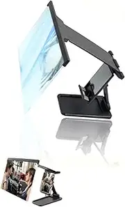 TV Style Phone Magnifier & Stand – Foldable 3D Screen Enlarger for Mobile Video Enhancement – ABS Shell Holder