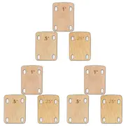 9Pcs Guitar Neck Shims, Solid Maple Wood Guitar Neck Shim Protection 0.25, 0.5 and 1 Degree Guitar Wood Color