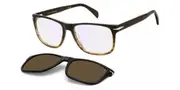David Beckham DB 1188/C with Clip-On 0MY/SP Men's Glasses Brown Size 57 - Private Health Rebate - Blue Light Block Available