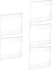 Baluue 3sets Acrylic Sign Holder Versatile Display Stand Business Card Rack Desktop Menu Storage Price Holder 5pcs*3
