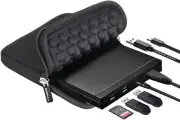 ROOFULL External CD DVD Drive USB 3.0 & USB-C with SD Card Reader & Black