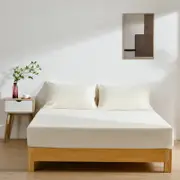 Dreamaker Jasper Teddy Fleece Combo Fitted Sheet Set Snow King Single