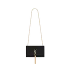 Saint Laurent Kate Medium Chain Bag With Tassel In Grain De Poudre Embossed Leat