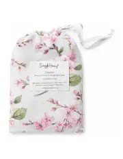 [Snuggle Hunny] Cherry Blossom Organic Bassinet Sheet /Change Pad Cover in Pink