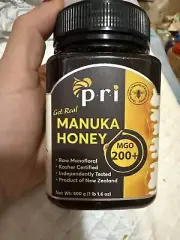 PRI Manuka Honey, MGO 200+, 1.1LB New Zealand Raw Monofloral Manuka Honey 500g