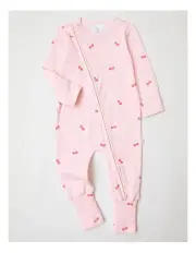 [Sprout] Essential Tiny Cherries Coverall in Blush