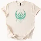 Crescent Moon Lotus Flower Graphic Tee Spiritual Boho Yoga T Shirt
