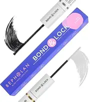 BEPHOLAN Lash Bond and Seal, DIY Eyelash Extension Bond & Seal, Lash Glue Mascara Infused with Biotin & Vitamin E–Super Strong Hold & Latex Free, Suitable for Sensitive Eyes, 0.30 oz