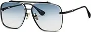 [Gtand] Fashion Oversized Square Aviator Gradient Sunglasses For Men Women Vintage Metal Sun Glasses 63mm