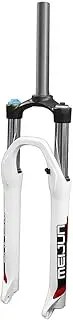 27.5'' Mountain Bike Suspension Fork 100mm Travel MTB Oil Spring Fork 1-1/8" Straight Tube Bicycle Front Fork Disc Brake QR Manual Lockout (Color : 27.5'' White)