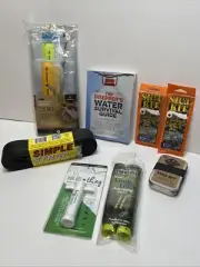 Survival kit, Straps, Survival Book, Fire Kit, Auto Fish Line, Bug Bite Thing
