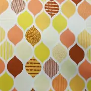 Ogee Peacock Eyes in Yellows/Oranges Japanese Cotton Shirting/Light Duck Cloth