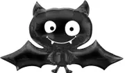 Halloween SuperShape Black Bat Foil Balloon