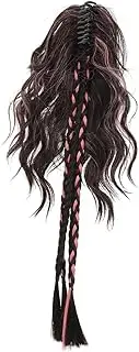 KAILIKETIY Vibrant Curly Ponytail Extension with Clip Realistic Braid Clip Hair for Women and Easy to Use Hair Buns for Daily Wear Party and Performance Braid Extension