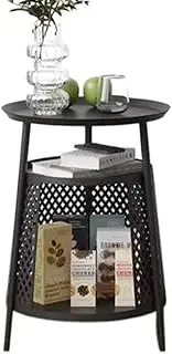 Side Table Round Side Table End Table with Cat House, Cat Condo, Indoor Cat Furniture Kitten House, Small Coffee Table Nightstand with Storage, Living Room Small Sofa Table Bedside Table with Cat Bed