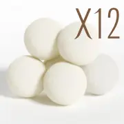 12 Wool Dryer Balls XL Organic New Zealand Wool Natural Laundry Fabric Softener