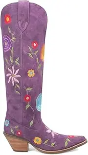 [Dingo] Womens Flower Power Embroidered Floral Snip Toe