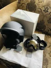Odoland Ski Helmet and Goggles Set, Snowboard Helmet Glasses Size L
