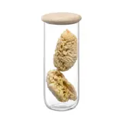 Lsa Dine Tall Glass Container with Oak Lid