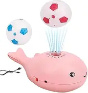 Floating Ball Cat Toy, Electric 2-in-1 Whale-Shaped Floating Cat Toys Interactive Cat Toys Balls Motion Activated Whale Blower with 2 Small Balls for Indoor Cats(Pink)