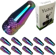 Yuauy 10 Pcs Fantasy Colorful MTB Presta Bike Bicycle Road Racing Coloured Metal Anodized Machined Aluminum Alloy Tire French Style Valve Cap Dust Covers