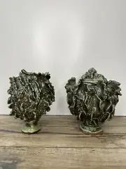 Michael Zilka Abstract Clay Studio Pottery Art Unique Set of 2