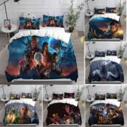 3D Baldur's Gate 3 Gale & Astarion Bedding Set Duvet Cover Pillowcase Single AU