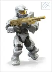 HALO MEGA CONSTRUX BLOKS UNSC WHITE SPARTAN MARK IV FIGURE 10TH ANNIVERSARY