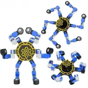 Spinner, Transformable Fingertip Gyro, Stress Relief, (Blue One Pack)