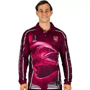 NRL 'Barracuda' Fishing Shirt - QLD - Adult - Men - Polo