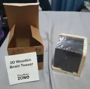 3D Wooden Brain Teaser Puzzle by Sharp Brain Zone. Genius Skills Builder T-Shape