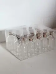 Storage Glass Bottles & Corks NEW 19 Count Vases Jars Crafts Small 1.75 Inches