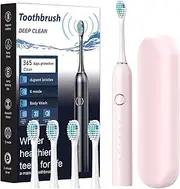 Adult Electric Toothbrush | Electric Toothbrush For Adults | Rechargeable 40000 VPM 6 Modes 2-Minute Smart Timer Fast Charge Lasts 180 Days Toothbrush For Adults