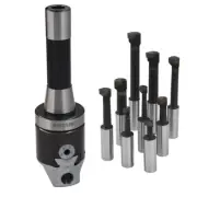 9 Pcs 2" Boring Head R8 Shank 1/2" Carbide Boring Bar Set Milling For Bridgeport
