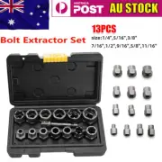 13Piece Impact Bolt Extractor Nut Remover Socket Tool Case Set for Stripped Nuts