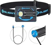 OLIGHT Perun Mini Kit LED Headlamp, 1000 Lumens, USB Rechargeable Head Torch with 100 m Light Range, 5 Light Levels, 60° Adjustable, Perfect for Fishing, Jogging, Running, Camping, Outdoor (Black)
