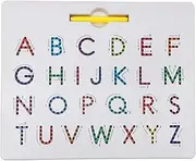 2-in-1 Double Sided Magnetic Alphabet Edition,Magnetic Number Tracing Board,Double Sided Magnetic Letter Board Writing Practice,Letter Number Tracing for Kids Ages 3-5 for Boy Girls Toddlers (A)