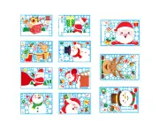 Dhrs Christmas Snowflake Decoration Window Glass Sticker Christmas Party Decoration electrostatic Sticker