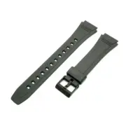 Genuine Casio Black Rubber Watch Band Strap for Databank DB-36-1AV DB-36-9AV