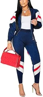 [Bluewolfsea] Womens Fashion 2 Pieces Outfits Bodycon Zipper Front Checkered Race Long Pants Jumpsuits Rompers