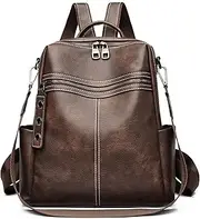[Maxoner] Backpack Purse for Women Fashion Genuine Leather Convertible Shoulder Handbag Travel Bag Satchel Rucksack Ladies Bag