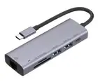 For Samsung Galaxy S24/Ultra/Plus - 6-in-1 Adapter USB-C Hub RJ45 Ethernet Port