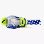 100% Armega MX Goggles w/FORECAST Roll-Off System - Blue/White