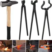 Knife Making Tongs Set & Blacksmiths Hammer 0000811-1000 Forge Vise Anvil Hammer