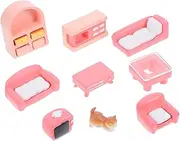 Micro Landscape Ornaments Kit Mini DIY Miniature Furniture for Dollhouse Vintage Decor Set Sofa Tv Cabinet and More