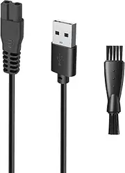 5V Charger Cable Replacement for Meridian Trimmer Charging, wotdmu USB Charger Cord Compatible with Meridian Body Hair Bikini Trimmer with 1 Cleaning Brush, 3.3ft Power Cord