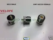 2x Adapter UHF SO239 female jack to MCX plug male RF connector GPS RADIO antenna