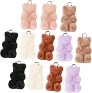 [CIMAXIC] Diy Bear Charms Necklace Pendants Bear Charm for Jewelry Making Diy Resin Set Random