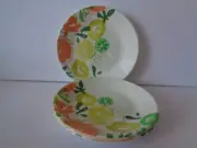 4 Corelle Contemporary Fruit Appetizer Plates 6-3/4" New Lemons Oranges Limes